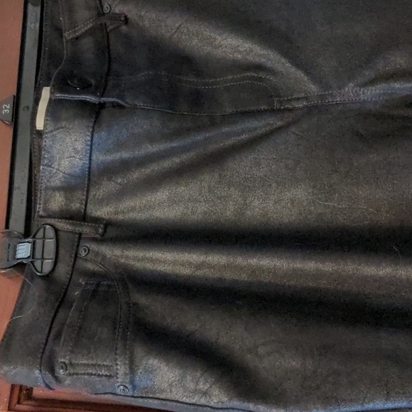 Faux Leather Size 2.5 or 14 Chico's Heavy black jegging - Picture 4 of 6